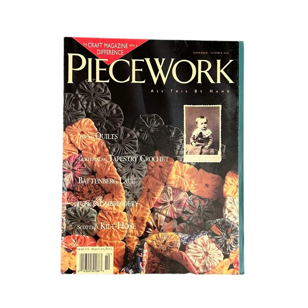 Vintage 1995 PIECEWORK Magazines Complete Year Needlework Embroidery Cottagecore